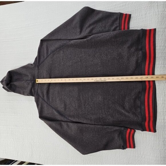 NWT Stitches Atlanta Braves MLB Men's X-Large V-Neck Hooded Grey Sweatshirt NEW - Picture 14 of 15